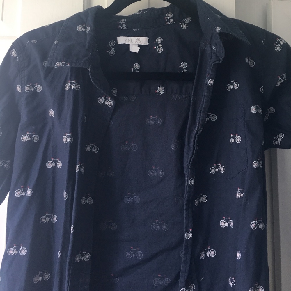 Delia’s Bicycle print blouse